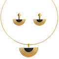 Gold Jewelry Set for Women, Dainty 18K Gold Plated Choker Necklace and Earring Set, Trendy Earrings and Necklace Set Jewelry Gift for Women