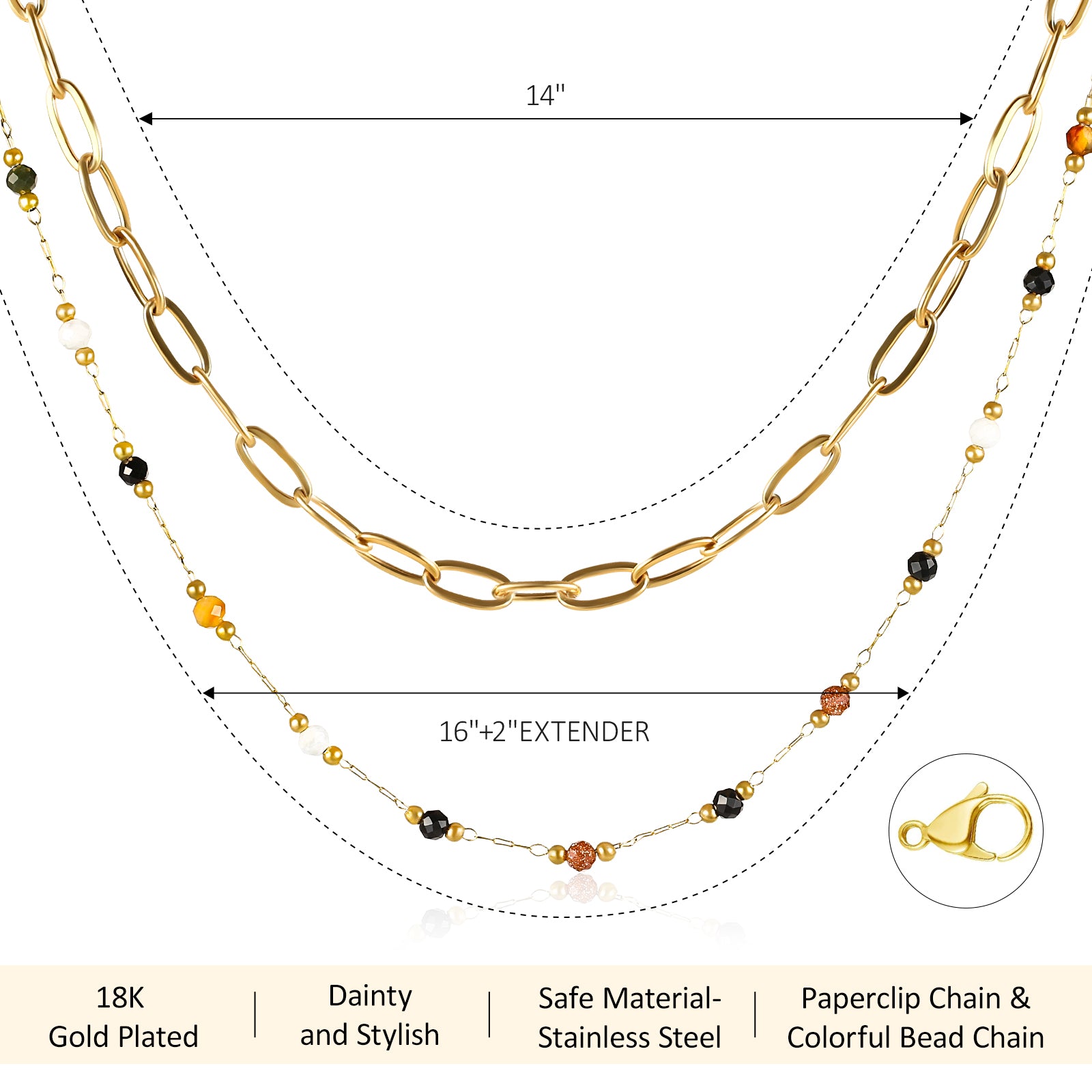 Fashionable Layered Necklace for Women - Valentine's Day Gift